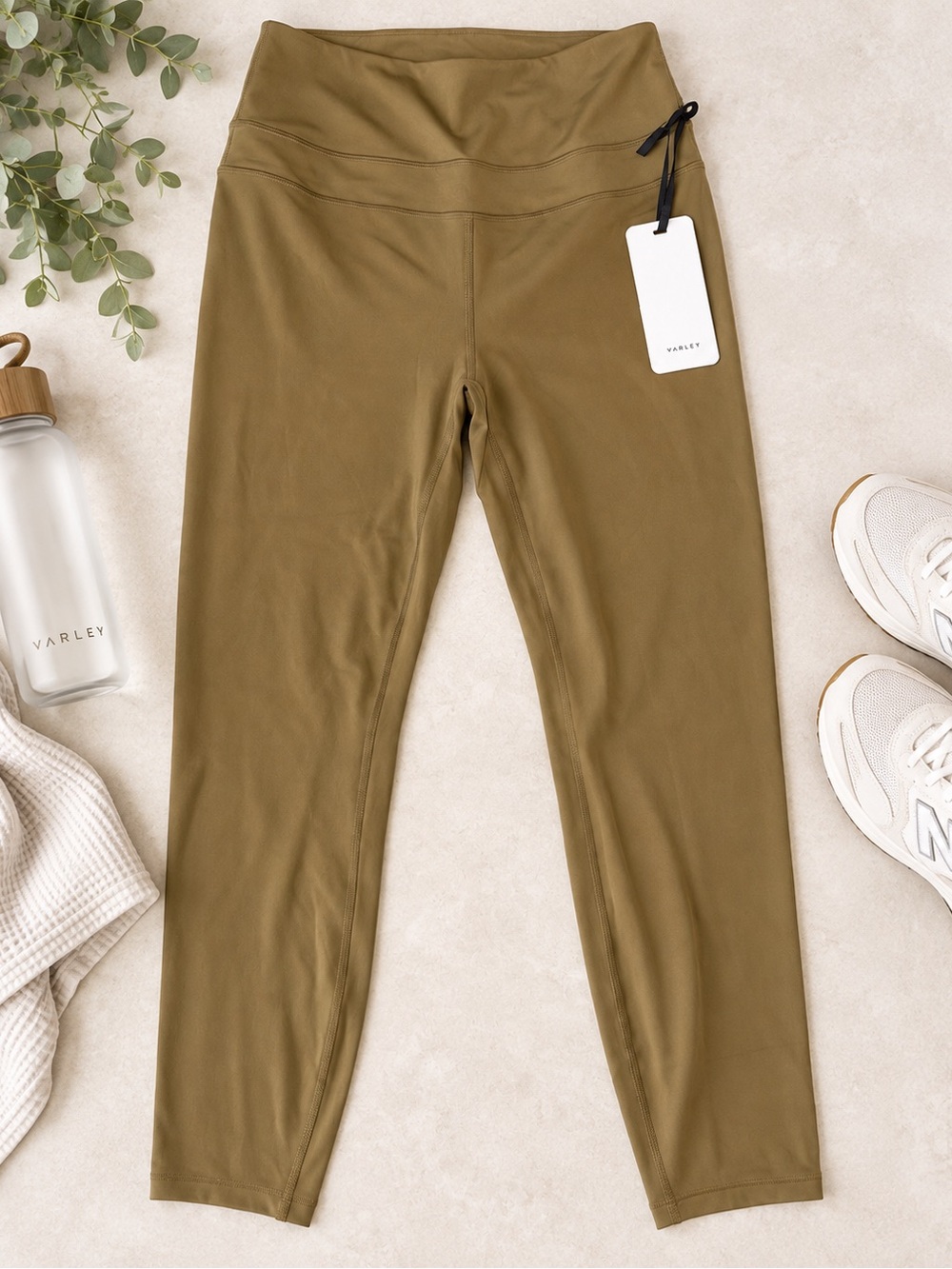 Varley Let’s Move Super High 25” Leggings Size L Camel Tan NWT $98
